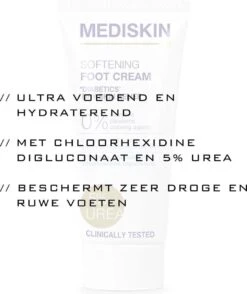 Mediskin Softening Foot Cream - Voetencreme - Voor (Extreem) Droge Voeten - Vermindert Huidirritaties/Roodheid/Jeuk - Rijk Aan Ureum -Verzorgingsproducten 1009x1200