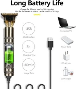 Golden Panther Professionele Draadloze Tondeuse - Trimmer Mannen - Scheerapparaat - Geschikt Voor Haar & Baard - Trimmer Lichaam - Bodygroomer Heren - Precision Detailer - Shaving Men -Verzorgingsproducten 1028x1200 1