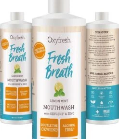 Oxyfresh Power Rinse Mondwater - Lemon-Mint - 473 Ml -Verzorgingsproducten 1030x1200 2