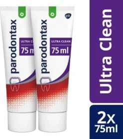 Parodontax Ultra Clean Dagelijkse Tandpasta Tegen Bloedend Tandvlees 2x75 Ml