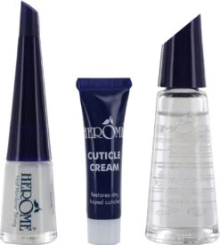 Herome 3 In 1 Manicure Nagelverzorging Set Blauw – Nagelset Voor Beschadigde Nagels - Nagelverharder, Nagellakremover En Nagelriemcreme - Set Van 3 -Verzorgingsproducten 1079x1200