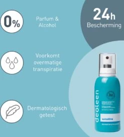 Deoleen Anti-transpirant - Pompspray Sensitive - Deodorant - 75 Ml -Verzorgingsproducten 1083x1200