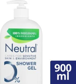 Neutral 0% Milde Showergel - 0% Parfum & 0% Kleurstoffen - 900 Ml -Verzorgingsproducten 1087x1200