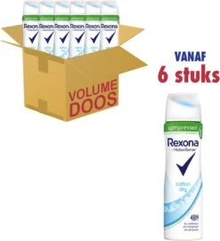 Rexona Woman Ultra Dry Cotton Deodorant Spray - 6 X 75 Ml - Voordeelverpakking 18 Rexona Woman Ultra Dry Cotton Deodorant Spray - 6 X 75 Ml - Voordeelverpakking -Verzorgingsproducten 1095x1200 2