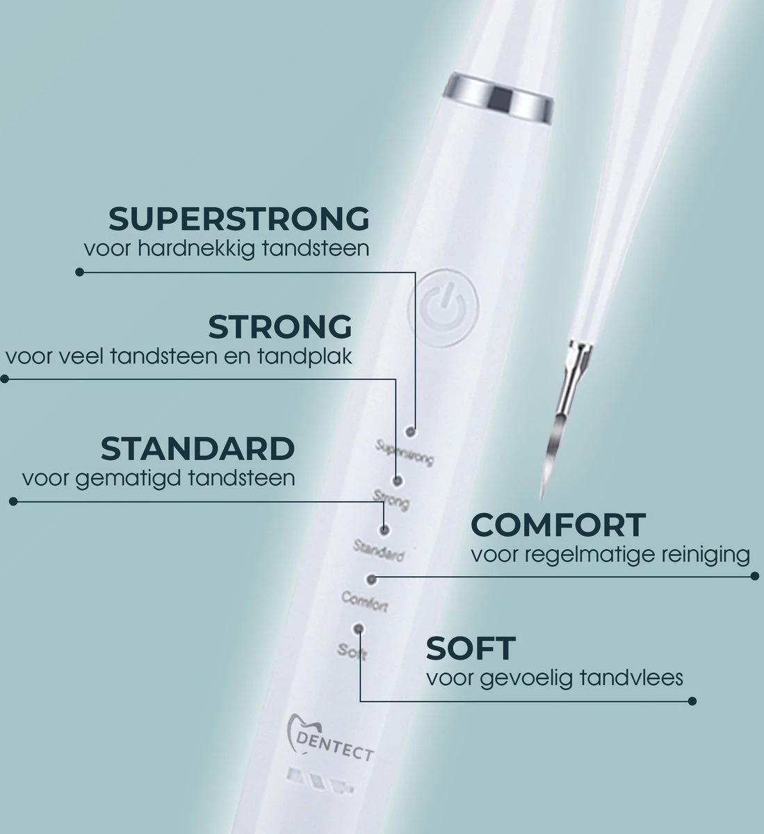 Merkloos Tandsteen Verwijderaar Elektrisch – Tandenborstel Opzetstukken - Tandarts Spiegel - 5 Standen -Wit 6 Merkloos Tandsteen Verwijderaar Elektrisch – Tandenborstel Opzetstukken - Tandarts Spiegel - 5 Standen -Wit - Afbeelding 4