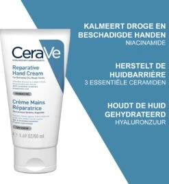 CeraVe - Reparative Handcream - Handcrème - Tegen Droge En Ruwe Handen - 50 Ml -Verzorgingsproducten 1105x1200