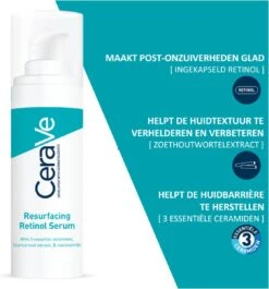 CeraVe Resurfacing Retinol Serum - 30ml - Voor Onzuivere Huid Met Neiging Tot Acne -Verzorgingsproducten 1119x1200