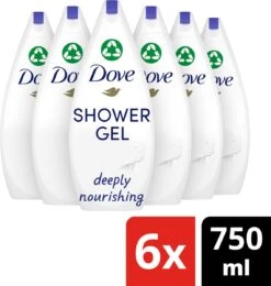 Dove Douchegel Deeply Nourishing - 6 X 750 Ml - Voordeelverpakking