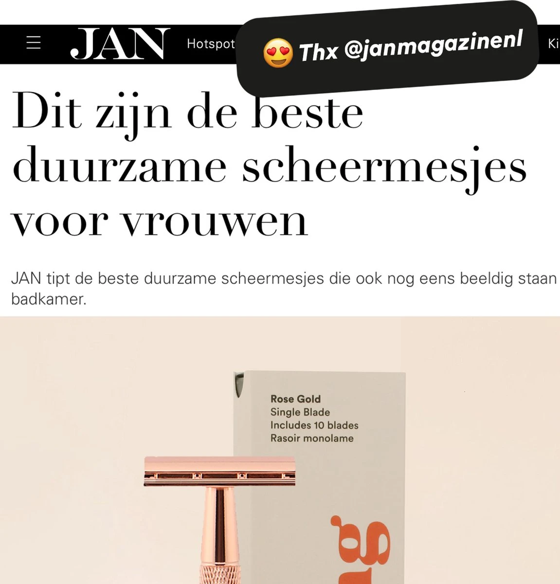 Gutfeeling© - Zero Waste Safety Razor +10 Scheermesjes - Rose Gold Scheermes Voor Vrouwen - Venus - Oksels - Benen 5 Gutfeeling© - Zero Waste Safety Razor +10 Scheermesjes - Rose Gold Scheermes Voor Vrouwen - Venus - Oksels - Benen - Afbeelding 3