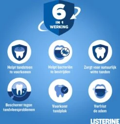 LISTERINE Total Care Bescherming Tegen Tandsteen: Mondspoeling Voor Complete Bescherming Tegen De Opbouw Van Tandsteen Met 6-in-1 Effect - Met Essentiële Oliën, Fluoride En Zinkformule, 3 X 500 Ml -Verzorgingsproducten 1163x1200 5
