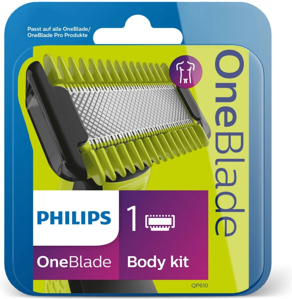 Philips OneBlade QP610/50 - Vervangmesje Voor Gezicht En Lichaam 10 Philips OneBlade QP610/50 - Vervangmesje Voor Gezicht En Lichaam - Afbeelding 8