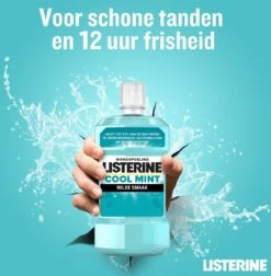 LISTERINE Cool Mint Milde Smaak, Mondspoeling Zonder Alcohol Met Etherische Oliën, Helpt Bacteriën Te Verwijderen En Zorgt Voor Een Langdurig Frisse Adem, 3 X 500 Ml -Verzorgingsproducten 1177x1200 4