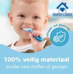 Tandenborstel Voor Kinderen - Eenvoudig, Hygiënisch En De Oplossing Voor Tandenpoetsen Bij Kinderen - BPA Vrij - BLAUW - 2 Tot 6 Jaar -Verzorgingsproducten 1182x1200 11