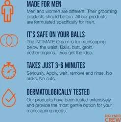 NO HAIR CREW – Premium Ontharingscreme Intieme Delen – Ontharing Mannen – 100 Ml - Intimate Hair Removal Cream - Ontharen Eraser For Men Zone Intiem Voor Man Genitalien -Verzorgingsproducten 1196x1200 17