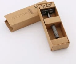 Safety Razor Scheermes + 20 Scheermesjes - Aluminium - Antraciet - Double Blade -Verzorgingsproducten 1200x1013 1