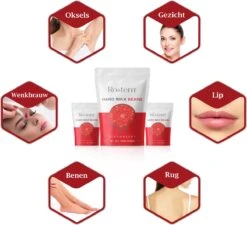 Rostem® Luxe Harskorrels - Hard Wax Beans - Hotwax - Wax Bonen - Strawberry 1KG - Incl. 10 Spatels -Verzorgingsproducten 1200x1093 3