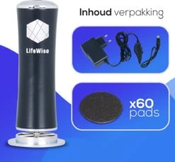 LifeWise Elektrische Eelt Verwijderaar - Voetvijl - 60 Vervangbare Schuurpads - Netstroom Adapter -Verzorgingsproducten 1200x1109