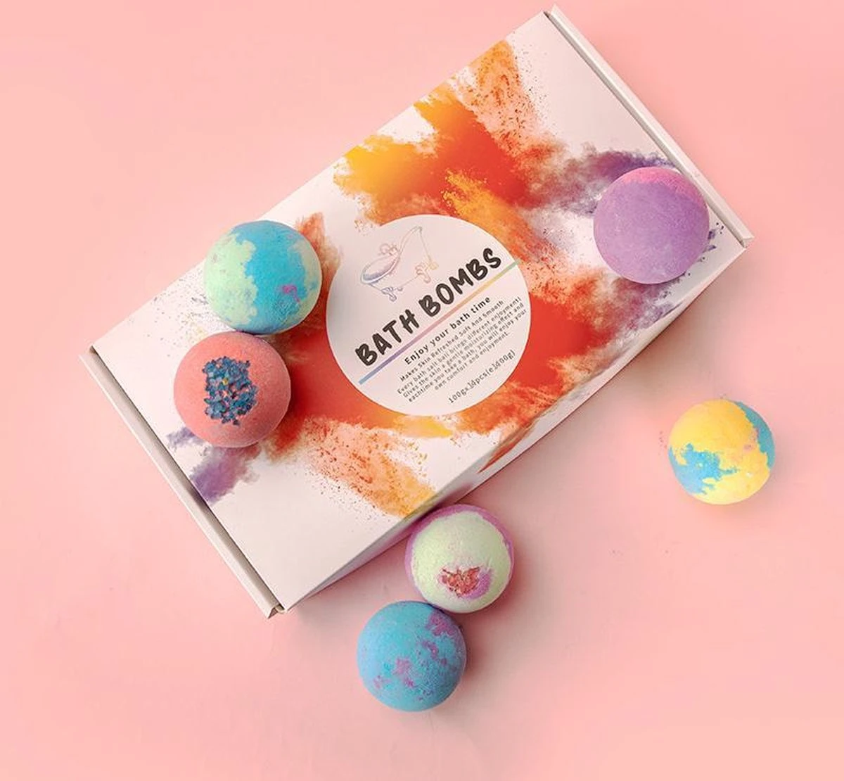 BathQueen XXL Bruisballen - 12 Unieke Geuren - 100 Gram Per Stuk 4 BathQueen XXL Bruisballen - 12 Unieke Geuren - 100 Gram Per Stuk - Afbeelding 2