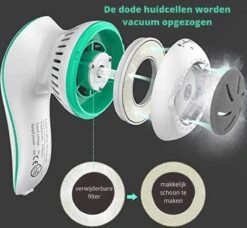 Forgoods Elektrische Eelt Verwijderaar Met Stofzuigsysteem - Eeltverwijderaar - USB Oplaadbaar - Krachtigste Motor Op De Markt - IPX7 Waterbestendig - Voetvijl - Inclusief Adapter - Extra 2 Sets Vijlschijven - Model 2023 -Verzorgingsproducten 1200x1110