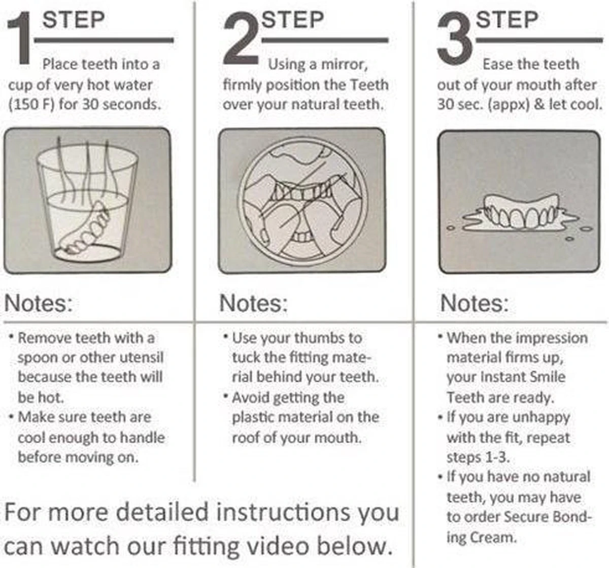 Kunstgebit InstantSmile - Medium - Boven Gebit - Goedkope Kunstgebit- Met Bijgeleverde Vulling 5 Kunstgebit InstantSmile - Medium - Boven Gebit - Goedkope Kunstgebit- Met Bijgeleverde Vulling - Afbeelding 3