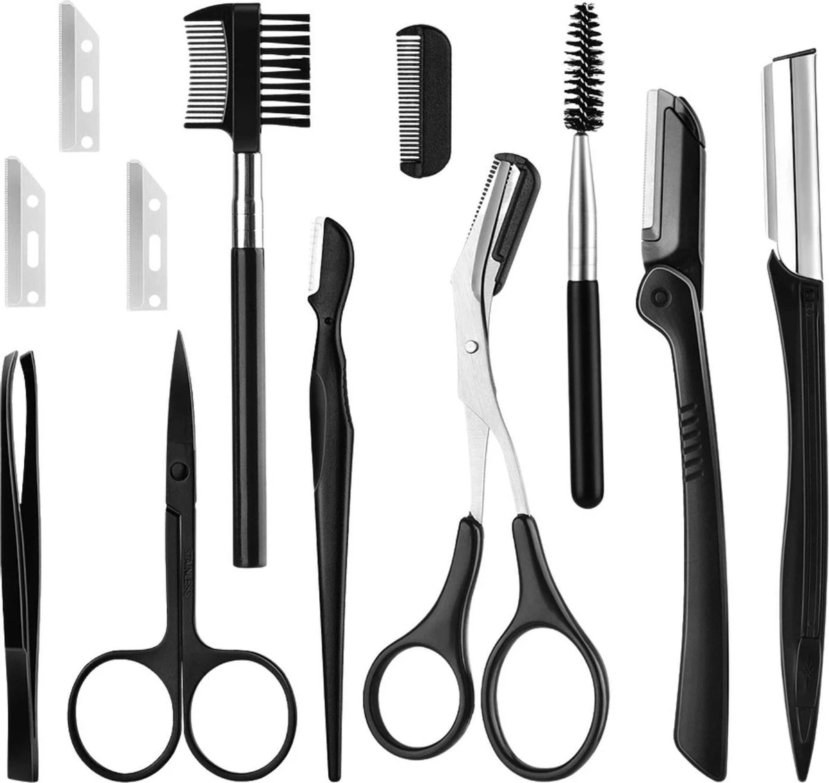 Wenkbrauw Epilator Set - Met Wenkbrauw Trimmer, Tweezer Pincet, Scheermesje, Epilator, Borstel, Schaartje En Mesje - Wimpers - Wenkbrauw Epileren - Epileer Set - Beauty Pakket - Cadeau Voor Vrouw 3 Wenkbrauw Epilator Set - Met Wenkbrauw Trimmer, Tweezer Pincet, Scheermesje, Epilator, Borstel, Schaartje En Mesje - Wimpers - Wenkbrauw Epileren - Epileer Set - Beauty Pakket - Cadeau Voor Vrouw