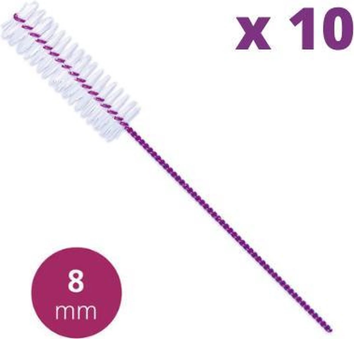 Lactona Interdentaal Ragers - Large 8mm - Violet - 2 Gripzak X 5 Stuks - Voordeelpakket 3 Lactona Interdentaal Ragers - Large 8mm - Violet - 2 Gripzak X 5 Stuks - Voordeelpakket