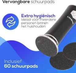 LifeWise Elektrische Eelt Verwijderaar - Voetvijl - 60 Vervangbare Schuurpads - Netstroom Adapter -Verzorgingsproducten 1200x1153