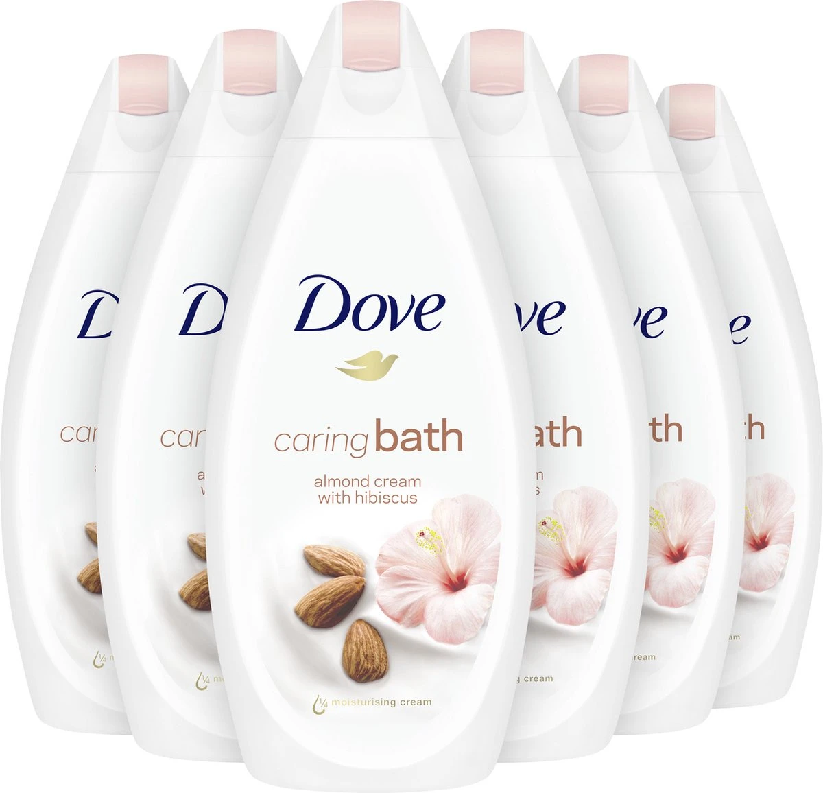 Dove Caring Bath Amandelmelk & Hibiscus Badcrème - 6 X 450 Ml - Voordeelverpakking 9 Dove Caring Bath Amandelmelk & Hibiscus Badcrème - 6 X 450 Ml - Voordeelverpakking - Afbeelding 7