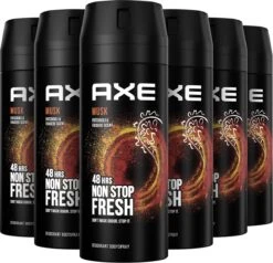 Axe Musk Bodyspray Deodorant - 6 X 150 Ml - Voordeelverpakking -Verzorgingsproducten 1200x1158 2