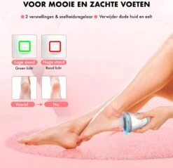 DynaBright Elektrische Eeltverwijderaar Met Stofzuigsysteem - Inc. 3 Vlijlschijven - 2 Standen - Voetvijl - Eeltvijl - Eelt Verwijderaar -USB Oplaadbaar - Geïntegreerde Zuigfunctie -Verzorgingsproducten 1200x1163 1