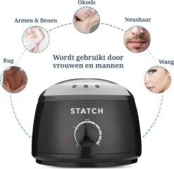 STATCH Wax Apparaat Ontharing Set Met 500 Gram Wax Bonen En 25 Houten Spatels - -Verzorgingsproducten 1200x1164 4