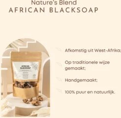 Nature's Blend African Black Soap - Zeep Puur - Biologisch - 100 Gram -Verzorgingsproducten 1200x1168 2