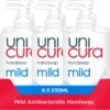 Unicura Mild Antibacteriële Vloeibare Handzeep - 6 X 250 Ml - Voordeelverpakking -Verzorgingsproducten 1200x1171