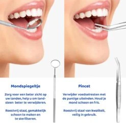 ExCorn Elektrische Tandsteen Verwijderaar - Inclusief 6-delig Tandartsset - 3 Standen - Elektrisch Tandplak Verwijderen - Tanden Polijsten -Verzorgingsproducten 1200x1171 8