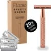 Safety Razor Scheermes + 20 Scheermesjes - Aluminium - Rose - Double Blade -Verzorgingsproducten 1200x1173 10