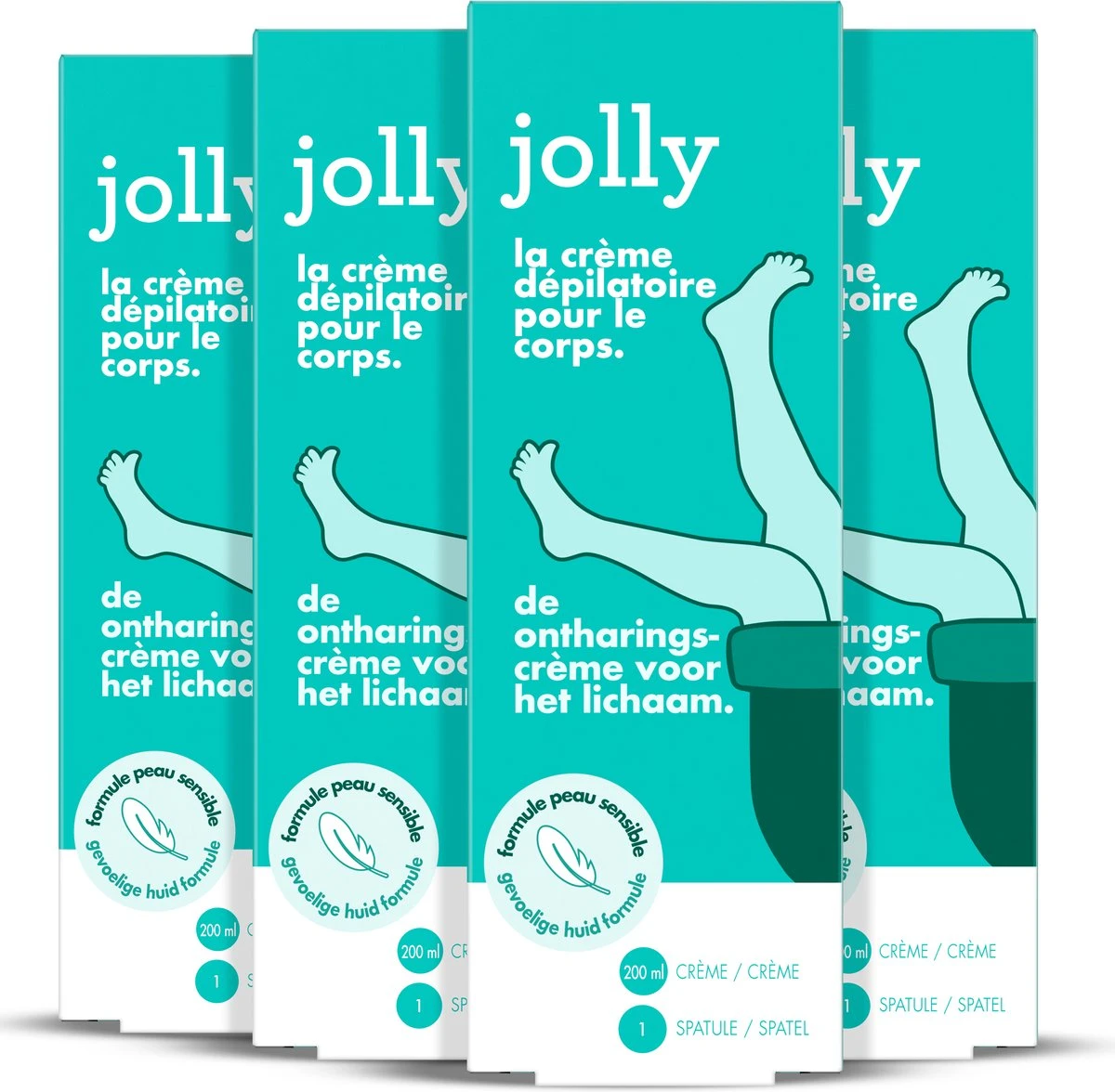 Jolly - Lichaamsontharingscrème - Voordeelverpakking 4 X 200 Ml 3 Jolly - Lichaamsontharingscrème - Voordeelverpakking 4 X 200 Ml