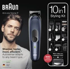 Braun Multigroomer 7 MGK7330 - 10in1 Trimmer Voor Mannen - Baard + Haar -Verzorgingsproducten 1200x1177 4