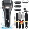 FAO 13in1 Eelt Verwijderaar - Incl. Pedicure Set - Professionele Voetvijl - Waterdichte Voetrasp - Eeltschaaf Oplaadbaar - Elektrische Eeltrasp - Zwart -Verzorgingsproducten 1200x1186