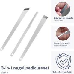 Viamart - Teen En Nagel Pedicure - Mes - Nagels Bijwerken - Voeten Schraper - (3 Stuks) -Verzorgingsproducten 1200x1191 2
