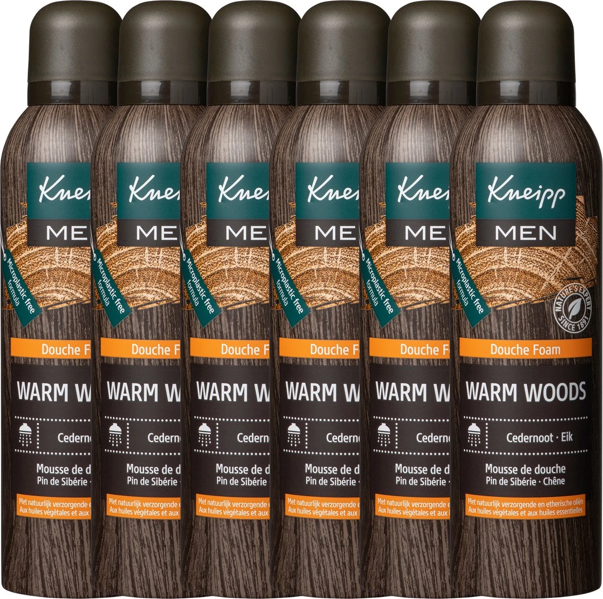 6x Kneipp Men Douche Foam Warm Woods 200ml 3 6x Kneipp Men Douche Foam Warm Woods 200ml