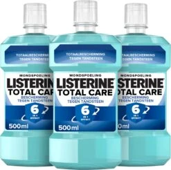 LISTERINE Total Care Bescherming Tegen Tandsteen: Mondspoeling Voor Complete Bescherming Tegen De Opbouw Van Tandsteen Met 6-in-1 Effect - Met Essentiële Oliën, Fluoride En Zinkformule, 3 X 500 Ml -Verzorgingsproducten 1200x1196 11