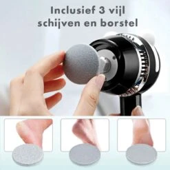 TTC - Elektrische Eeltverwijderaar - Stofzuigfunctie - 3 Snelheden - Inclusief 3 Vijlschijven & Borstel USB-Oplaadbaar -- Voetverzorging - Voetvijl Elektrisch - Pedicureset Elektrisch Voeten -Moederdag -Verzorgingsproducten 1200x1198 1