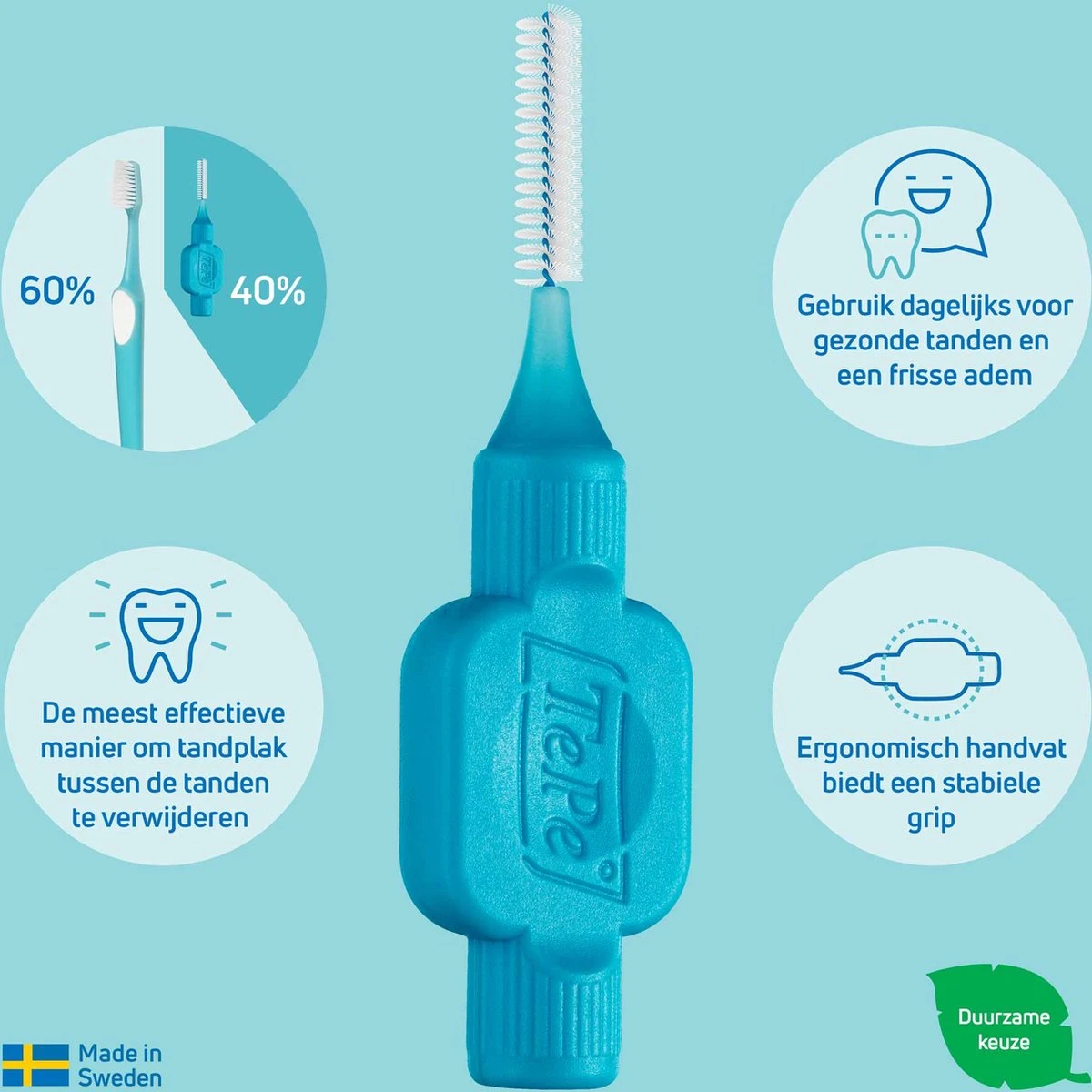 TePe Interdentale Ragers Original Geel ISO Maat 2 – 0,7 Mm (20 Stuks) 4 TePe Interdentale Ragers Original Geel ISO Maat 2 – 0,7 Mm (20 Stuks) - Afbeelding 2