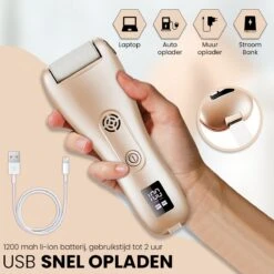 BAESS Elektrische Eeltverwijderaar - 3 Slijprollen - Afzuiging - Oplaadbaar - Goud -Verzorgingsproducten 1200x1200 116