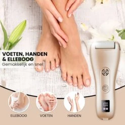 BAESS Elektrische Eeltverwijderaar - 3 Slijprollen - Afzuiging - Oplaadbaar - Goud -Verzorgingsproducten 1200x1200 117