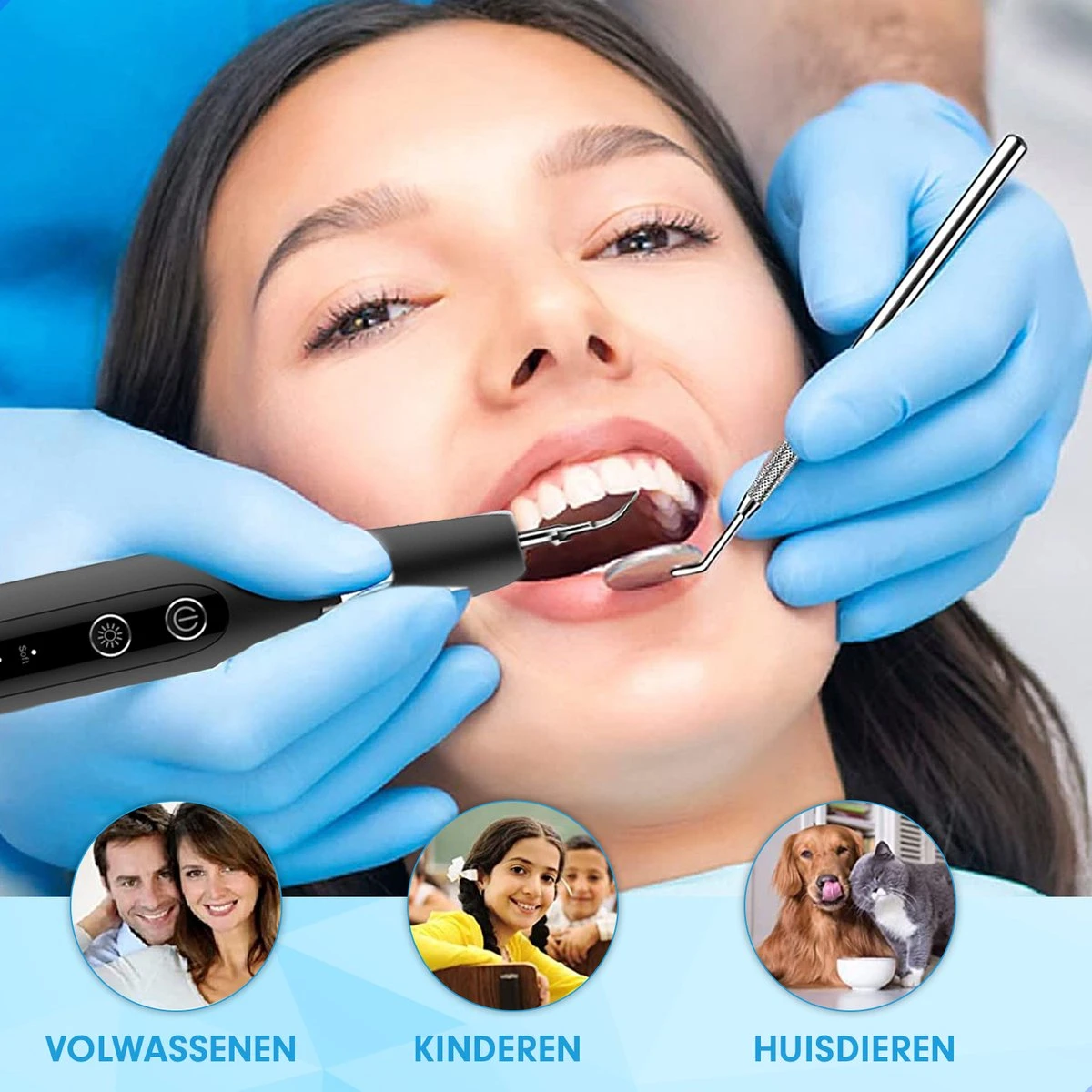 DEN-T® PRO U500 - Elektrische Sonische Tandsteen Verwijderaar - Zwart 7 DEN-T® PRO U500 - Elektrische Sonische Tandsteen Verwijderaar - Zwart - Afbeelding 5