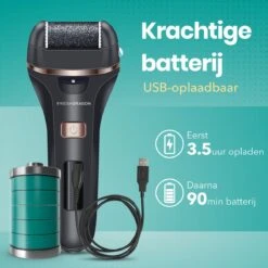 FreshDragon Elektrische Eelt Verwijderaar - Voetvijl - Inclusief 3 Rollers - Oplaadbaar -Verzorgingsproducten 1200x1200 125