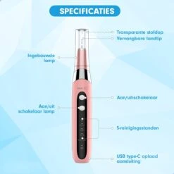DEN-T® PRO U500 - Elektrische Sonische Tandsteen Verwijderaar - Roze -Verzorgingsproducten 1200x1200 1277