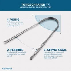 RX Goods RVS Tongschraper Voor Mondverzorging – 4 Stuks – Tongreiniger, Tongborstel & Tong Schraper – Duurzaam & Herbruikbaar -Verzorgingsproducten 1200x1200 1290