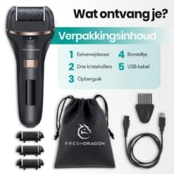 FreshDragon Elektrische Eelt Verwijderaar - Voetvijl - Inclusief 3 Rollers - Oplaadbaar -Verzorgingsproducten 1200x1200 131